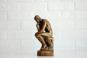 Picture of a thoughtful statue to show the importance of thought leadership copywriting