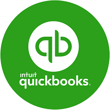 Quickbooks logo that links through to a Quickbooks article in my portfolio